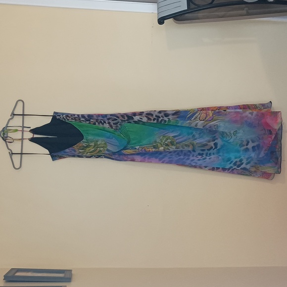 Boston Proper Printed Halter Maxi Dress - Picture 4 of 7